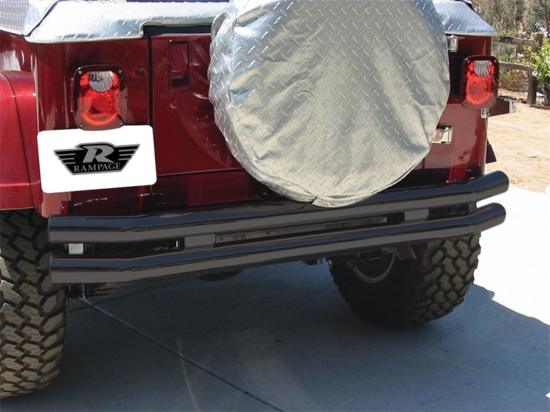 Rampage 1987-1995 Jeep Wrangler(YJ) Double Tube Bumper - Black - 7649