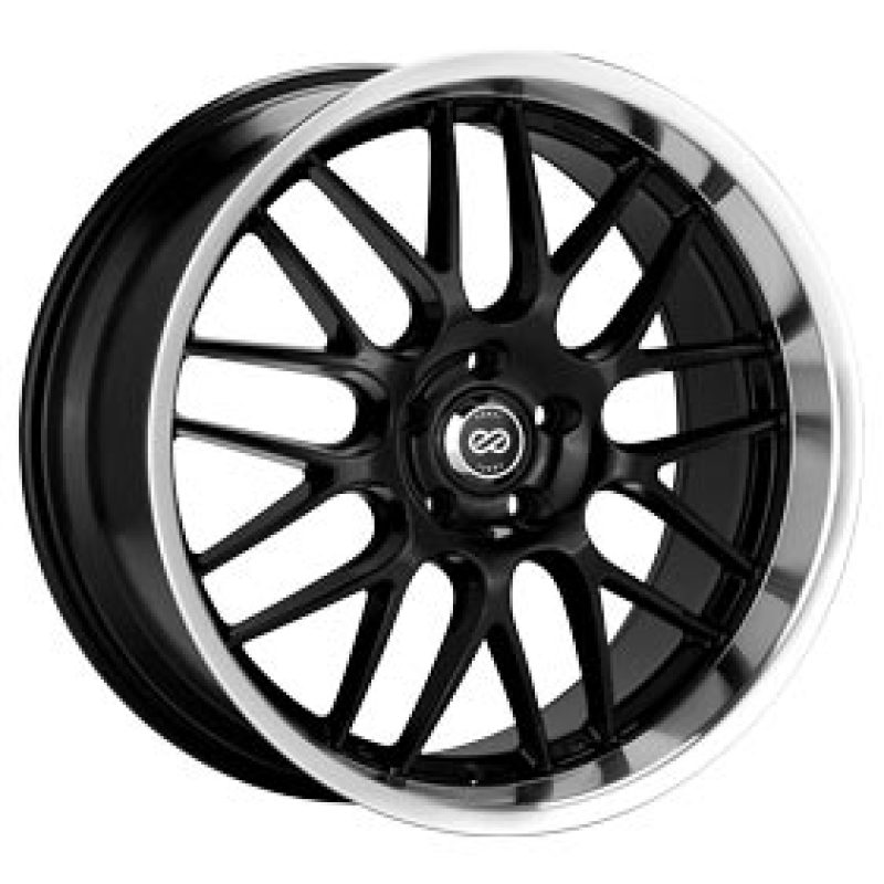 Enkei Lusso 18x8 40mm Offset 5x114.3 Bolt Pattern 72.6 Bore Black w/ Machined Lip Wheel - 469-880-6540BK