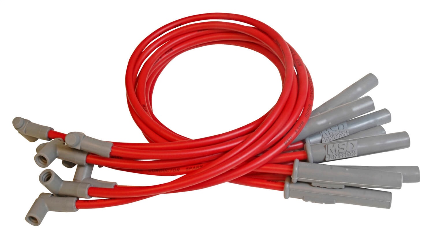 Custom Spark Plug Wire Set; 8.5mm; Red; Custom Fit To OEM Specifications; - 32189