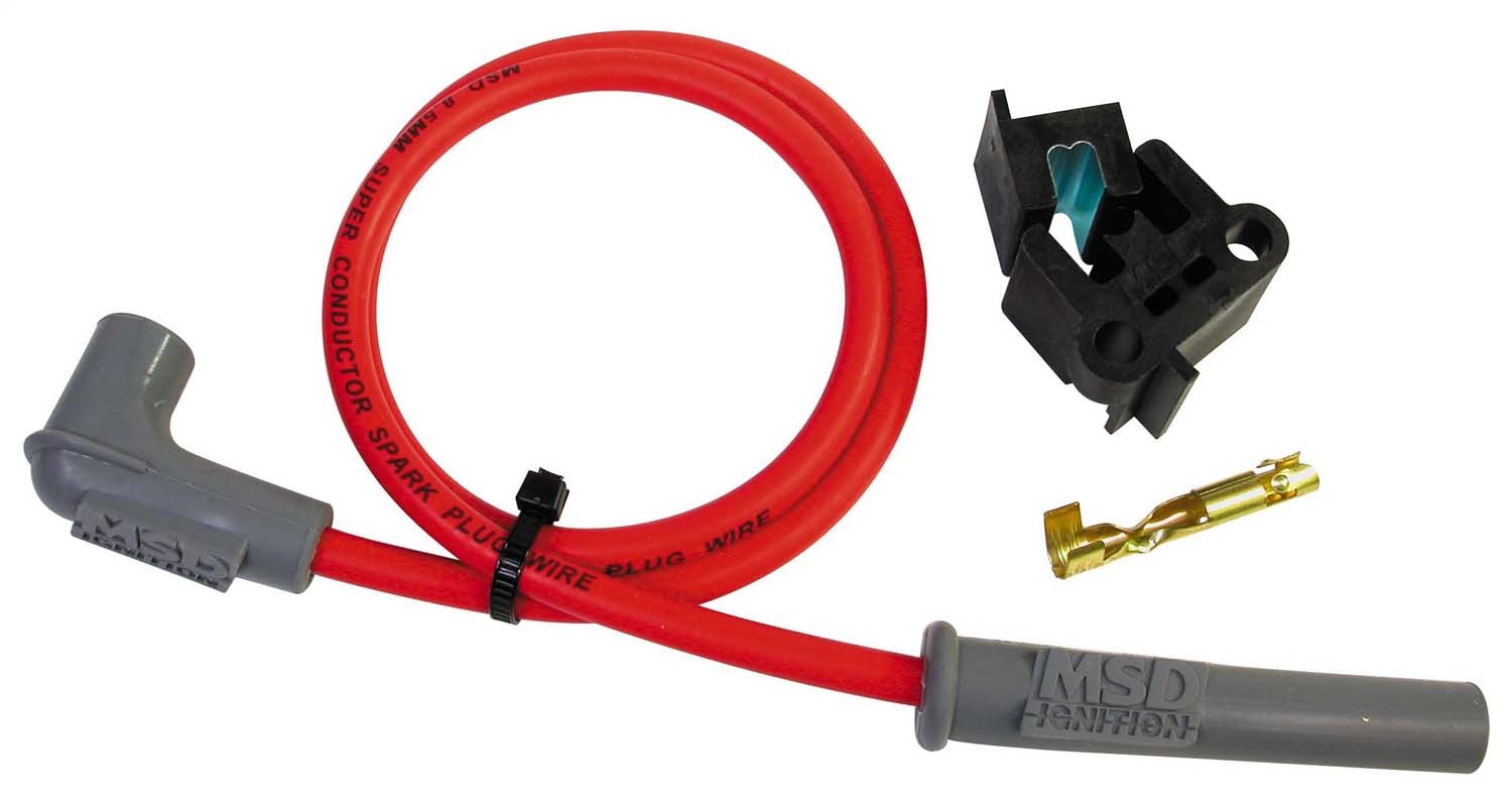 Universal Spark Plug Wire; Replacement Super Conductor Wire; 48 in.; 8.5mm; Red; - 34069