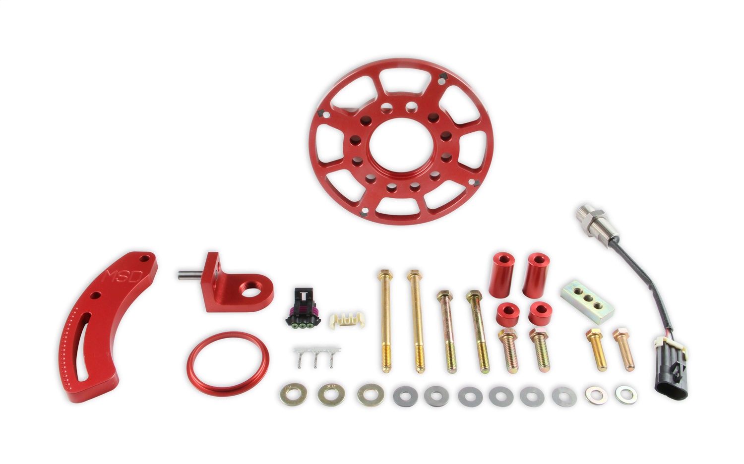 Crank Trigger Kit; 6.562 in. Diameter; Billet Aluminum Trigger Wheel; Red; - 86401