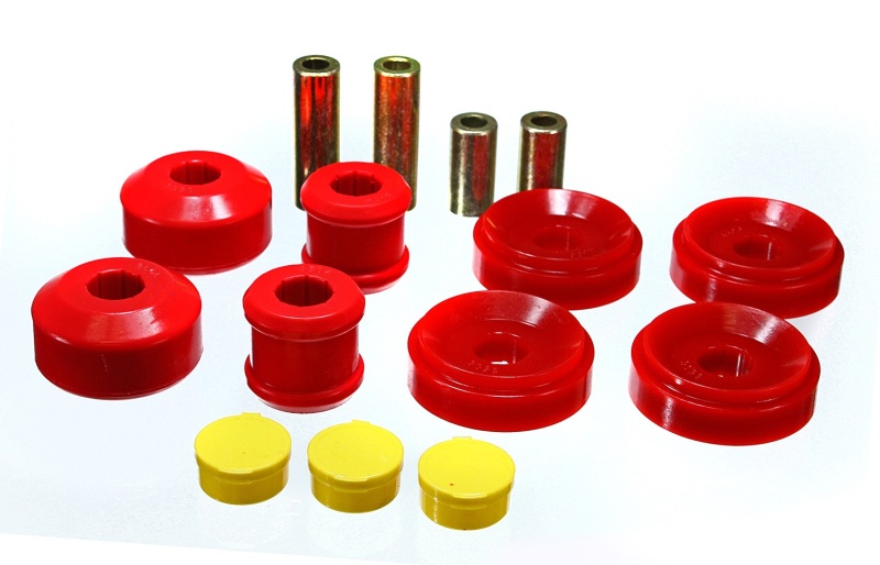 Control Arm Bushing Set; Red; Front; Performance Polyurethane; - 3.3195R