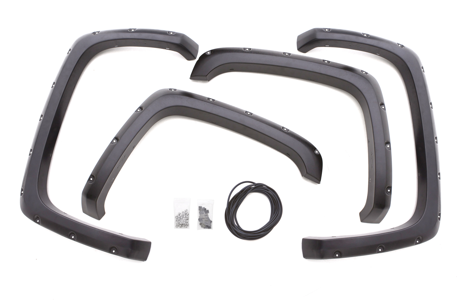 Rivet Style Fender Flare Set - Front and Rear, Smooth, 4-Piece Set - RX130S