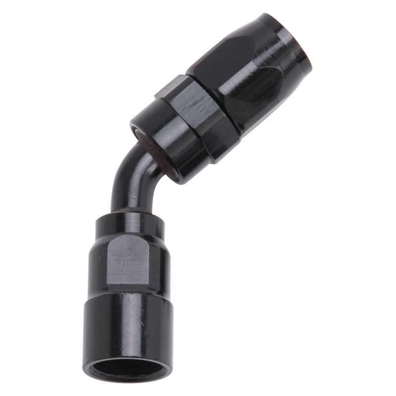 Russell Performance -8 AN Black 45 Degree Full Flow Hose End - 610105
