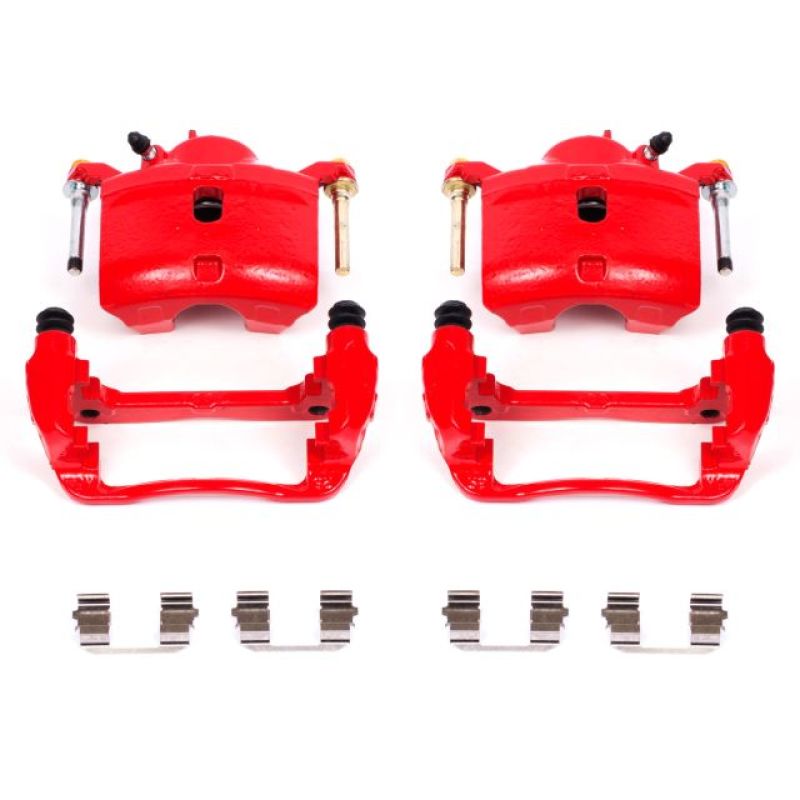 Power Stop 13-15 Acura ILX Front Red Calipers w/Brackets - Pair - S2660