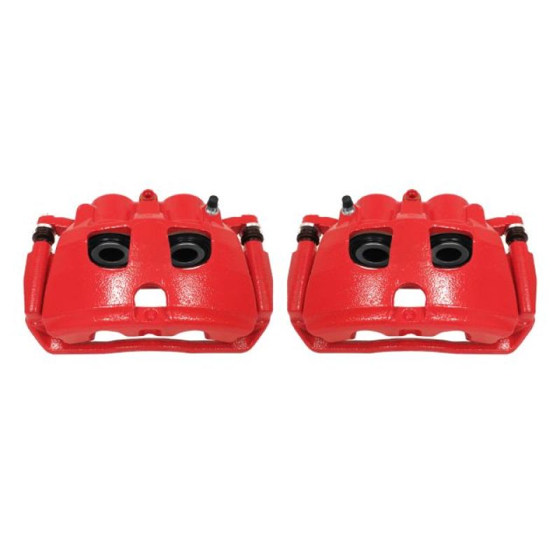 Power Stop 09-10 Dodge Ram 2500 Rear Red Calipers w/Brackets - Pair - S5174