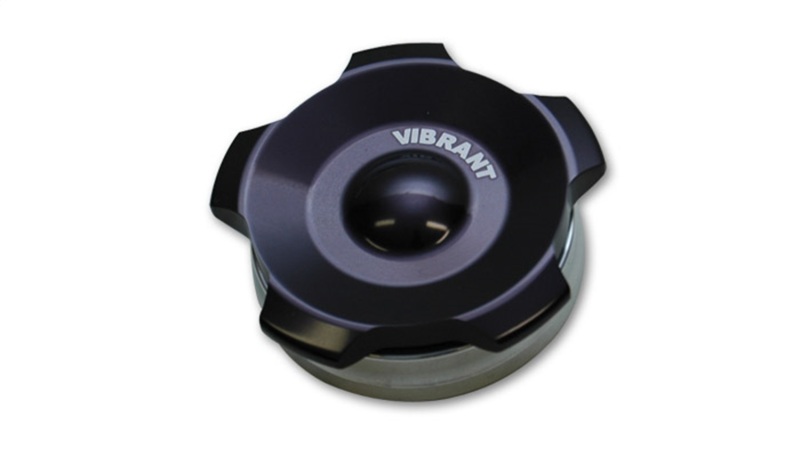 Vibrant 2in OD Aluminum Weld Bungs w/ Anodized Black Aluminum Threaded Cap (incl. O-Ring) - 11291
