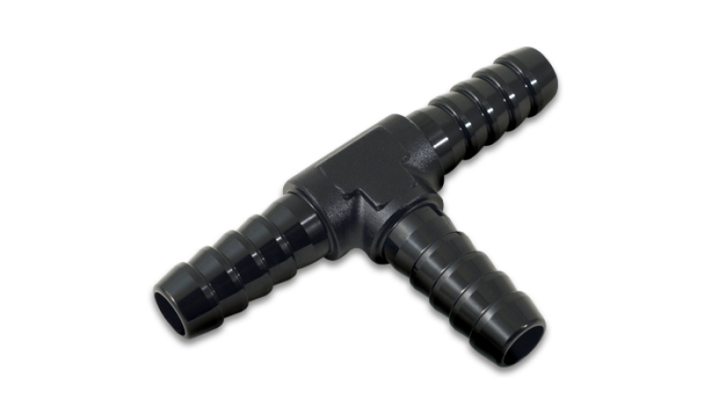 Vibrant 1/8in Barbed Tee Adapter- Black Anodized - 11422