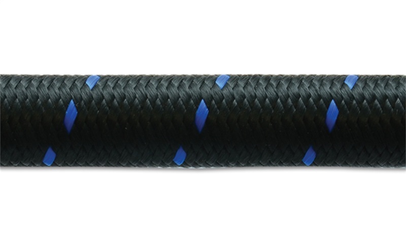5ft Roll -12 Black Blue Nylon Braided Flex Hose - 11992B