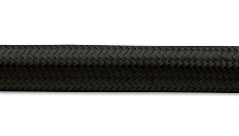 Vibrant -8 AN Black Nylon Braided Flex Hose .44in ID (50 foot roll) - 11998
