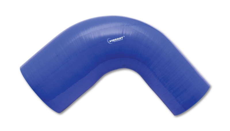 Vibrant 4 Ply Reinforced Silicone 90 degree Transition Elbow - 2.5in I.D. x 3in I.D. (BLUE) - 2782B