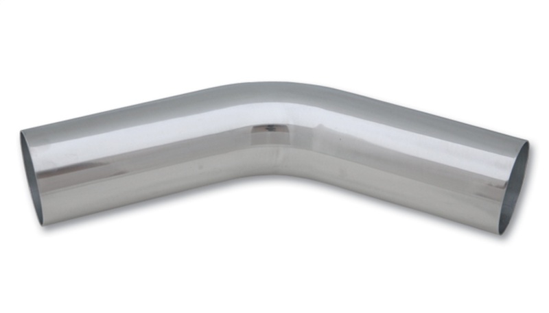 Vibrant 2.25in O.D. Universal Aluminum Tubing (45 degree bend) - Polished - 2886