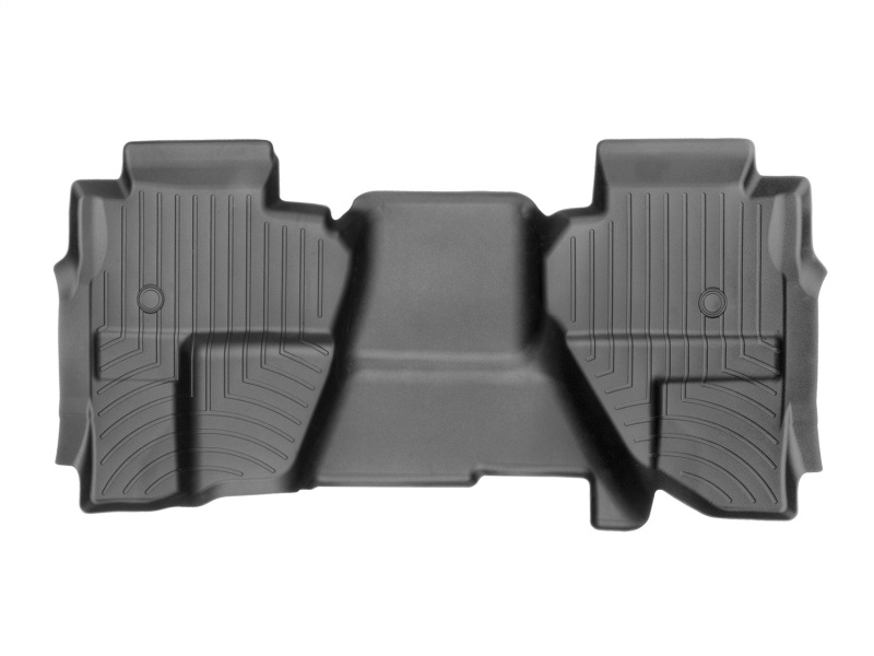 WeatherTech 2014+ GMC Sierra/Sierra Denali 1500 Rear FloorLiner - Black (Vinyl Floors/Double Cab) - 449662V