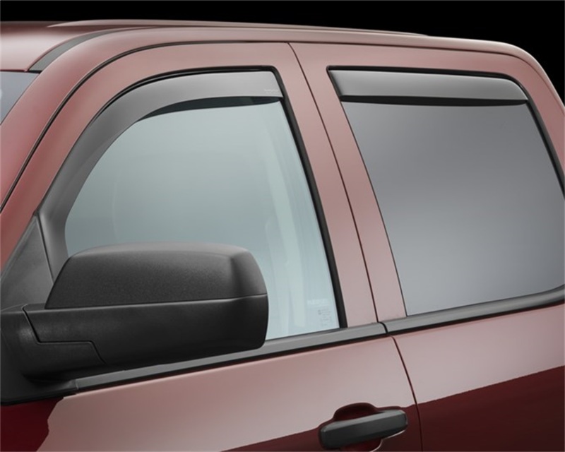 WeatherTech 14+ Chevrolet Silverado 1500 Front and Rear Side Window Deflectors - Dark Smoke - 84740