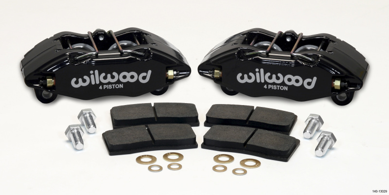 Wilwood DPHA Front Caliper & Pad Kit Black Honda / Acura w/ 262mm OE Rotor - 140-13029