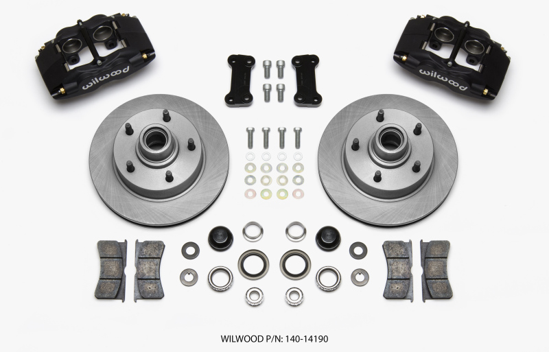 Wilwood Forged Dynalite Front Kit 11.72in 1 PC Rotor&Hub Ford F100 1948-1956 - 140-14190