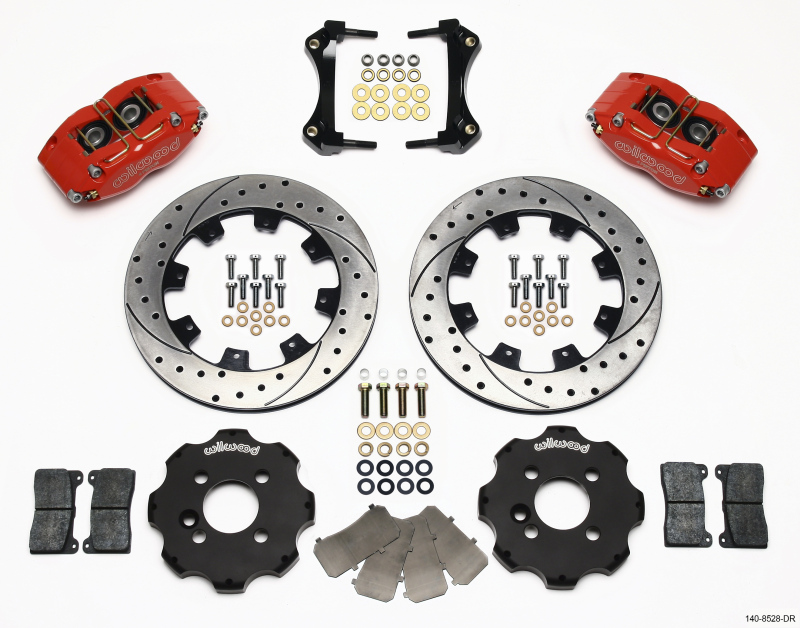Wilwood Dynapro Radial Front Kit 12.19in Drilled Red Mini Cooper - 140-8528-DR