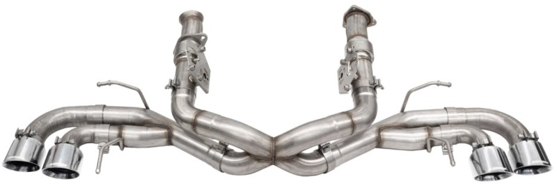 Corsa 2020 Corvette C8 3in Xtreme Cat-Back Exhaust 4.5in Pol Quad Tips - Deletes stock AFM Valve - 21104