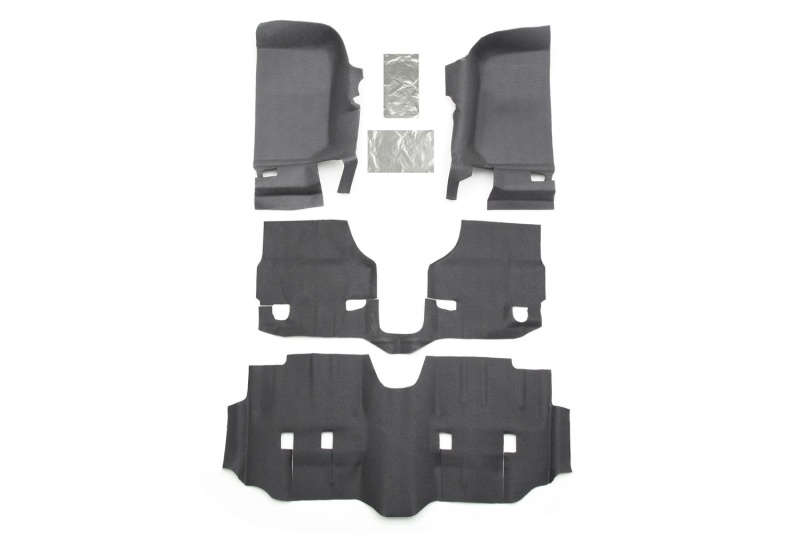 JEEP BEDTRED 07-18 JEEP JK UNLTD 4DR FRONT 4PC FLOOR KIT (INC HEAT SHIELDS) - BTJK07F4