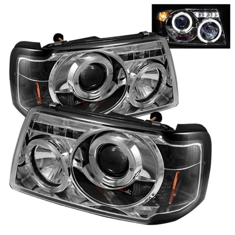 (Spyder Signature) 1PC Projector Headlights - LED Halo - Chrome - 5010506