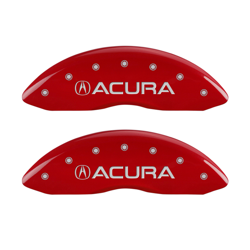 Set of 4: Red finish, Silver Acura / MDX - 39021SMDXRD