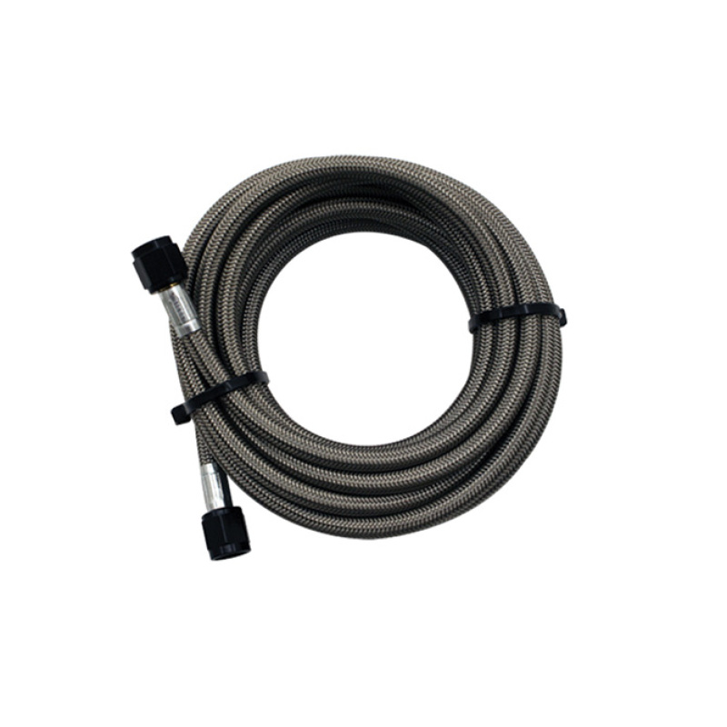 5' Stainless Steel Braided Water Methanol Line (4AN BLACK). - SNO-800-BRD