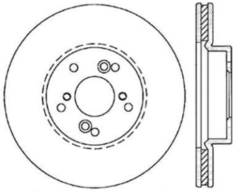 Stoptech 04-10 Acura TSX / 01-03 CL / 01-06 MDX / 05-10 Accord SEDAN Front Performance CRYO Rotor - 120.40046CRY