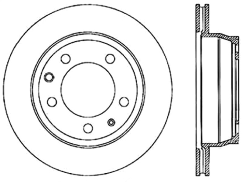 StopTech 04-18 Volkswagen Touareg Cryo Slotted Rear Left Sport Brake Rotor - 126.33078CSL