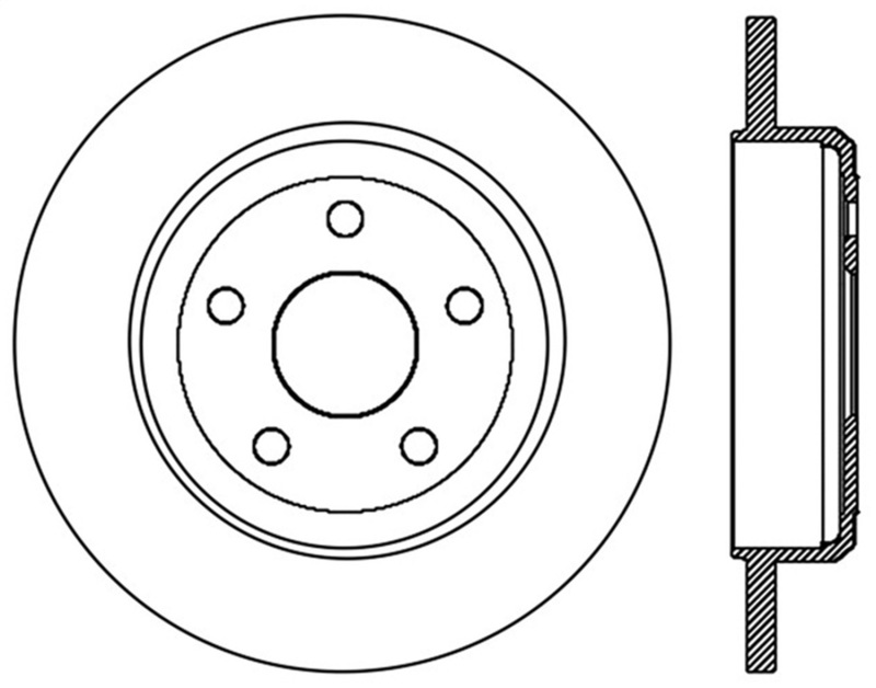 StopTech Slotted Sport Brake Rotor 11-15 Jeep Grand Cherokee (Exludes SRT8) - 126.58005SL