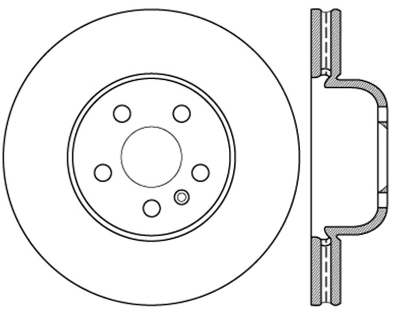 StopTech Slotted & Drilled Sport Brake Rotor - 127.34104R