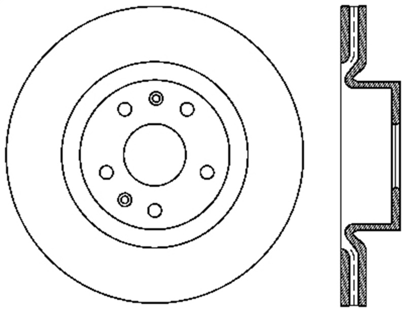 StopTech Power Slot 10-13 Hyundai Genesis Coupe Track & R-Spec Front Left Drilled Rotor - 128.51036L