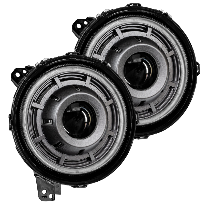 Oracle Oculus Bi-LED Projector Headlights for Jeep JL/Gladiator JT - Graphite Metallic - 5500K - 5839-504-PAU