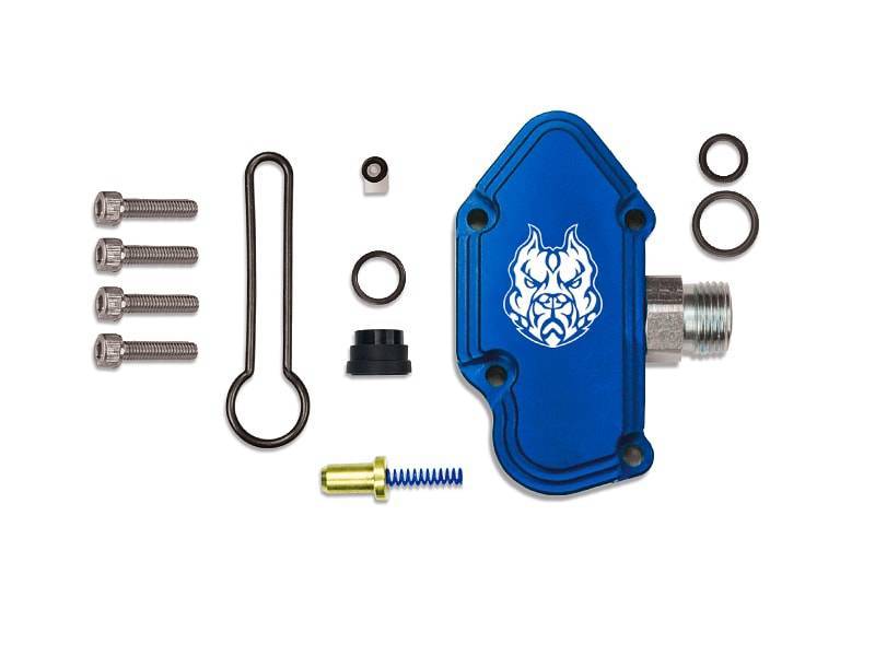 Sinister Diesel 03-07 Ford Powerstroke 6.0L Blue Spring Kit with Billet Spring Housing - SD-FUELBLK-6.0