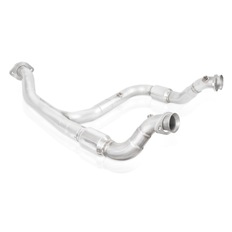 Stainless Works 15-18 F-150 3.5L Downpipe 3in High-Flow Cats Y-Pipe Factory Connection - FT16ECODPCAT