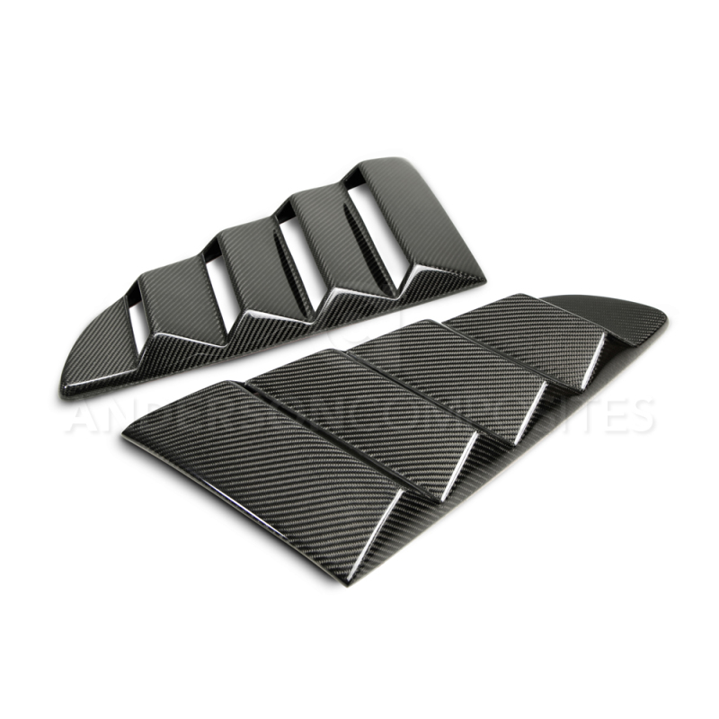 Type-V carbon fiber window louvers for 2015-2020 Ford Mustang - AC-WL15FDMU-V