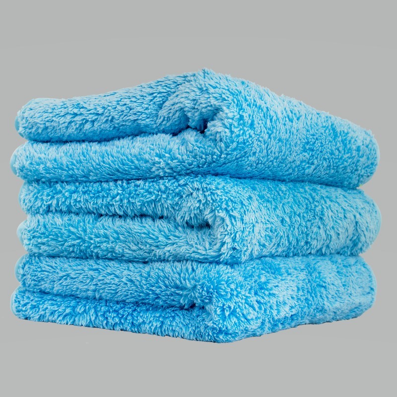 Chemical Guys Shaggy Fur-Ball Microfiber Towel - 16in x 16in - Blue - 3 Pack - MIC32103