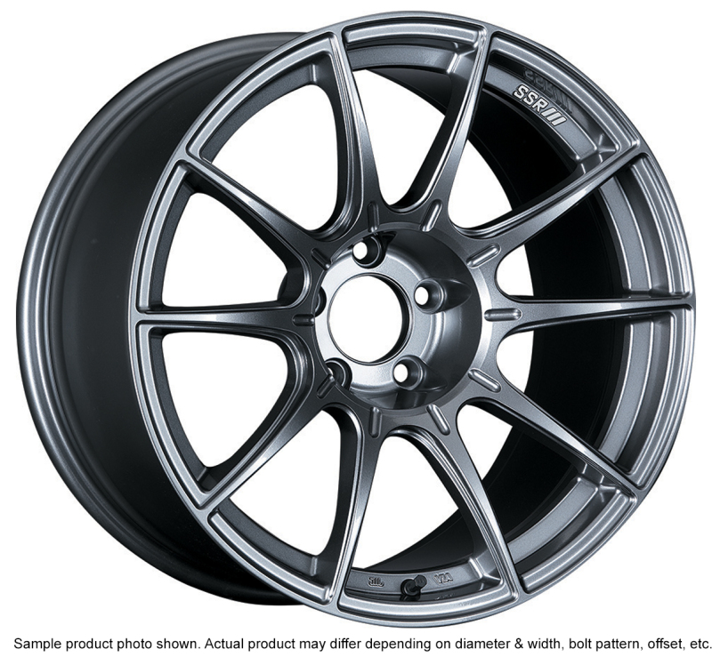 SSR GTX01 18x10.5 5x114.3 15mm Offset Dark Silver Wheel Evo X / G35 / 350z / 370z - XA18105+1505GDK