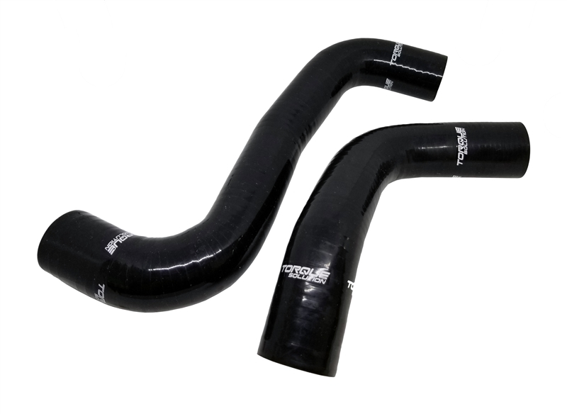 Torque Solution 08-14 Subaru WRX / 08-18 STI / 09-13 Forester XT Silicone Radiator Hose Kit - Black - TS-SU-420BK