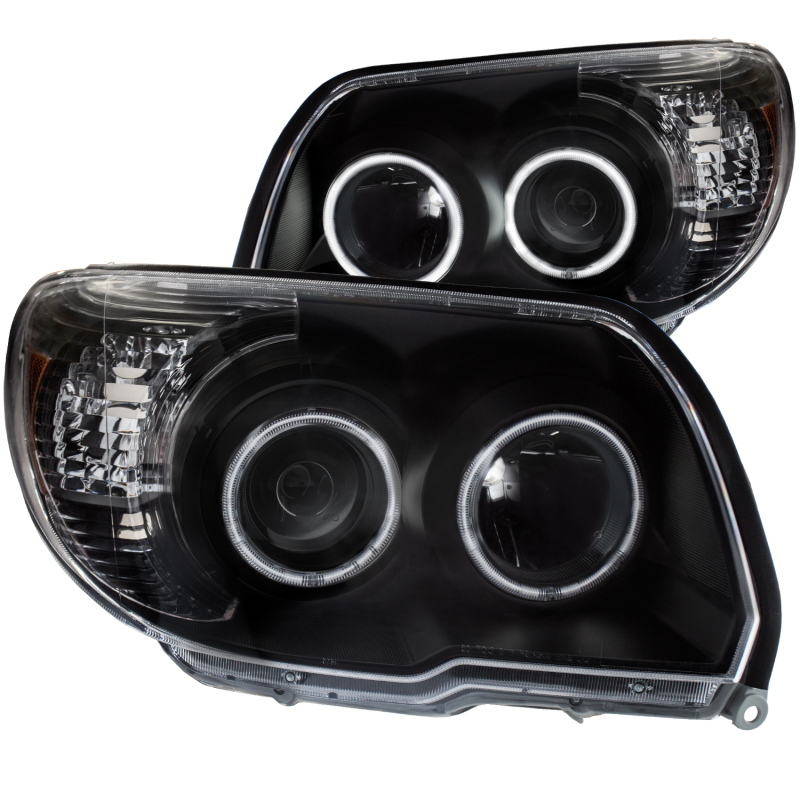 ANZO 2006-2009 Toyota 4Runner Projector Headlights w/ Halo Black - 111320