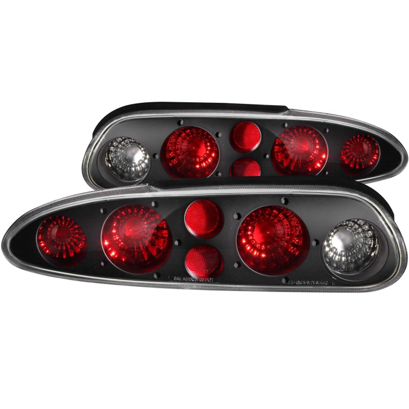 ANZO 1993-2002 Chevrolet Camaro Taillights Black - 221013