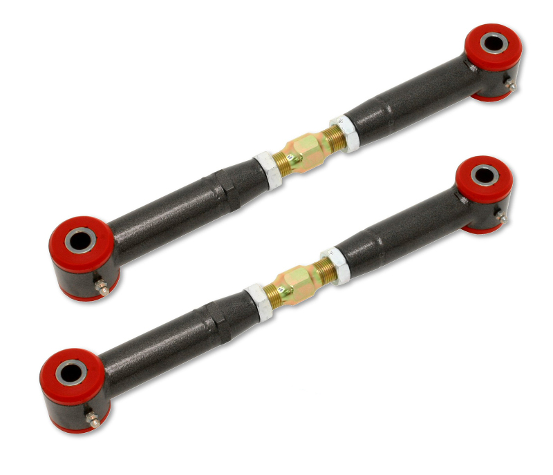 BMR 10-15 5th Gen Camaro Rear Adj. Toe Rods (Polyurethane) - Black Hammertone - TR003H