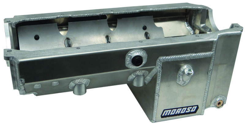 Moroso Dart/Rocket Small Block (w/-16An External Pick Up) Wet Sump 8qt 8.5in Alum Oil Pan - 21248