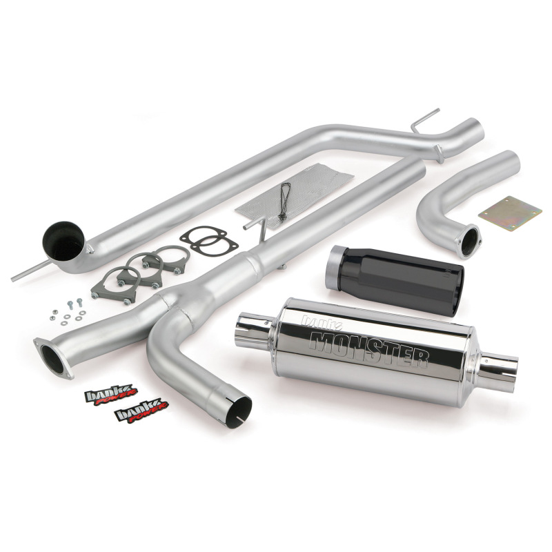 Banks Power 04-14 Nissan 5.6L Titan (All) Monster Exhaust System - SS Single Exhaust w/ Black Tip - 48123-B