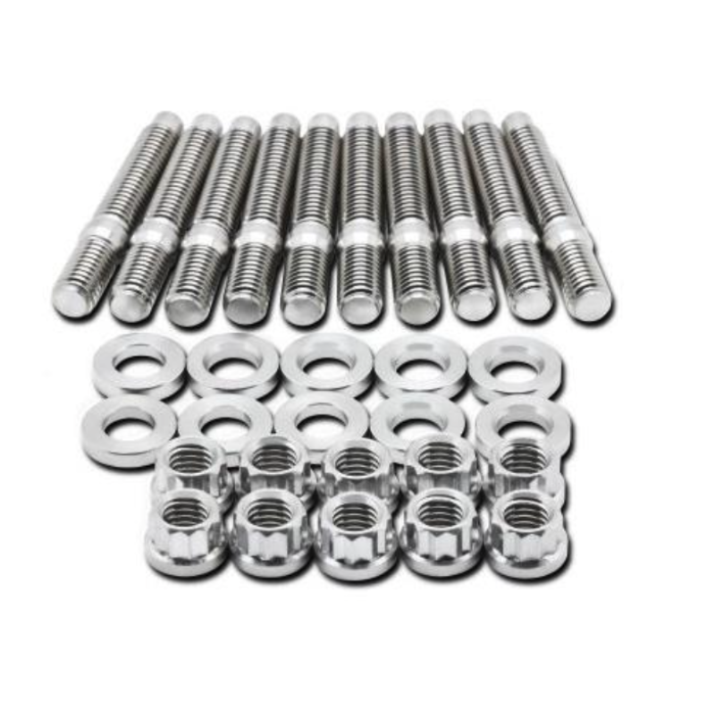 BLOX Racing SUS303 Stainless Steel Exhaust Manifold Stud Kit M8 x 1.25mm 45mm in Length - 9-piece - BXFL-00307-9