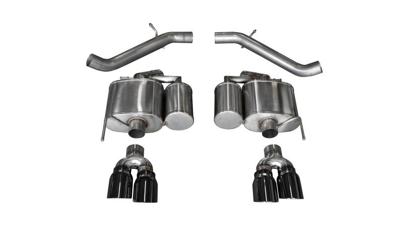 3.0in. Axle-Back Dual Rear Exit with Twin 4.0in. Black PVD Pro-Series Tips - 14478BLK