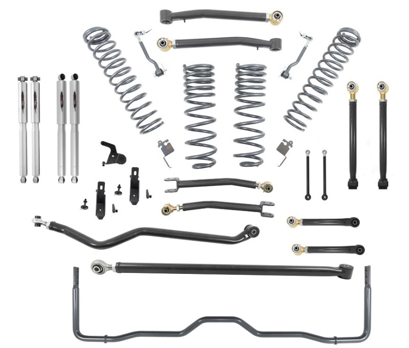 4" Lift Kit Inc. Front and Rear Trail Performance Shocks - 153206TPS