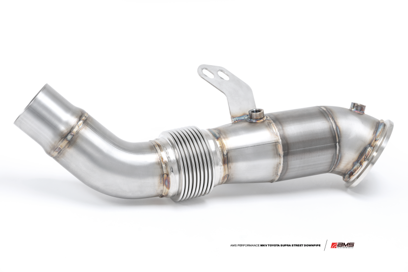 AMS Toyota GR Supra Street Downpipe w/ EPA-verified Ultra High Flow GESI Cat - AMS.38.05.0001-2