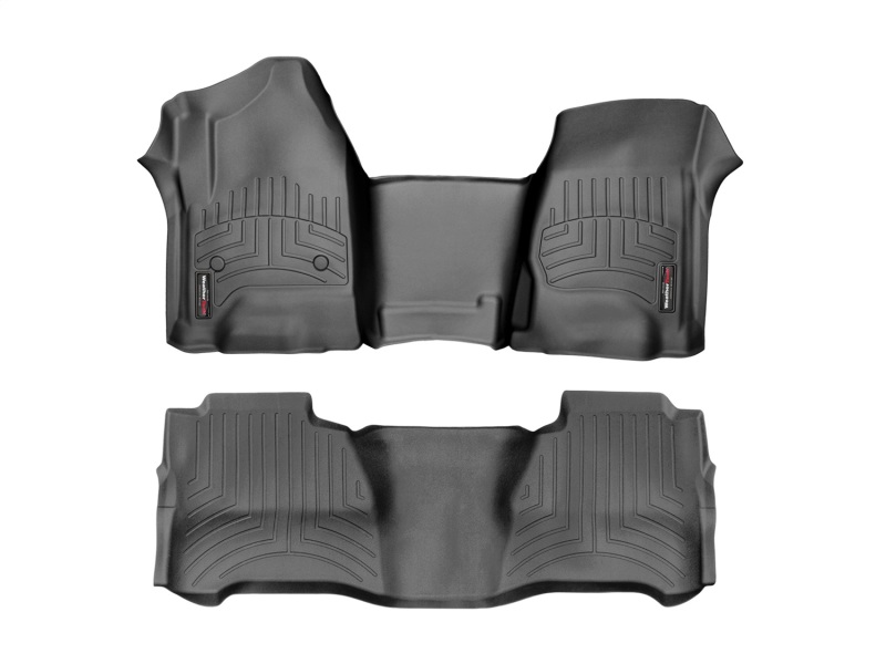 WeatherTech 2019+ Chevrolet Silverado 1500 Crew Cab Front and Rear FloorLiner - Black - 441436-1-4