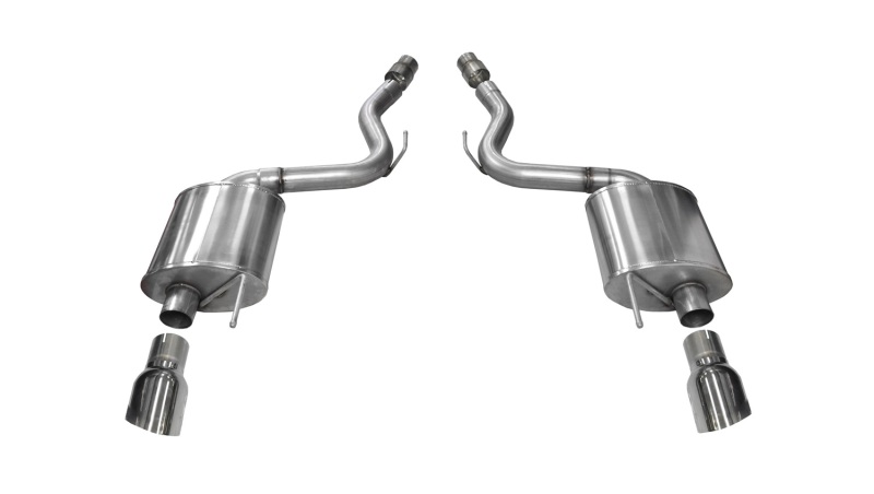 3.0in. Axle-Back Dual Rear Exit with Single 4.0in. Polished Pro-Series Tips - 14329