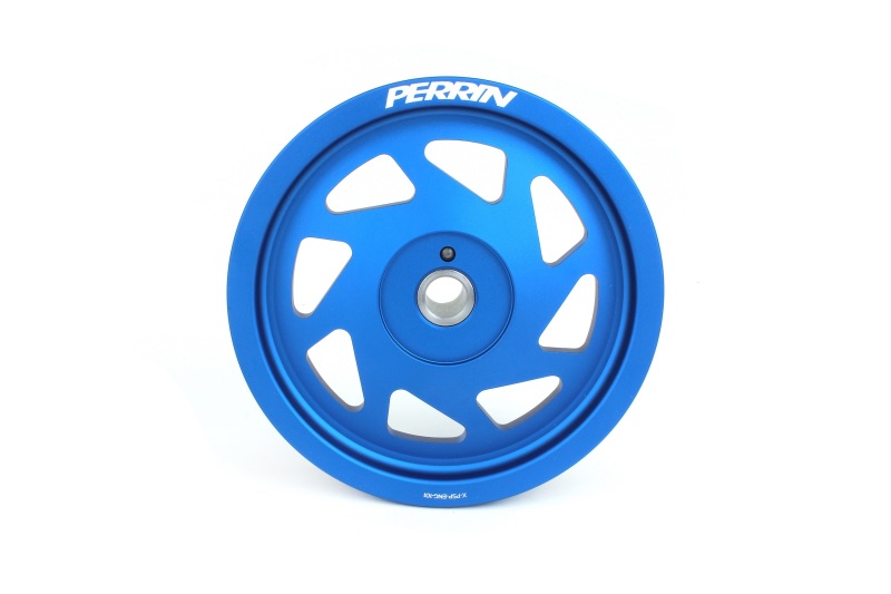 Perrin 19-21 Subaru WRX / 16-18 Forester Lightweight Crank Pulley (FA/FB Engines w/Large Hub) - Blue - PSP-ENG-104BL